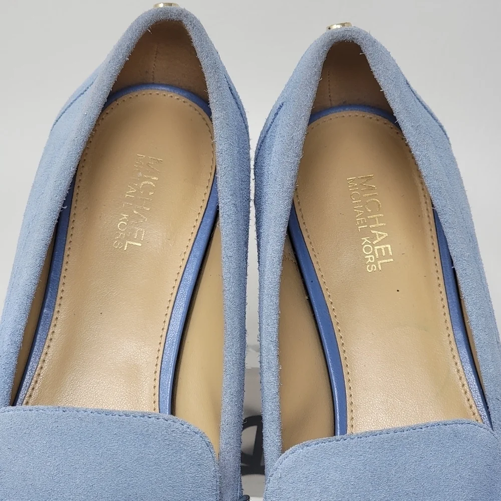 MICHAEL Michael Kors Women's Lennon Slip On Loafer Espadrille Blue Size 7.5 New